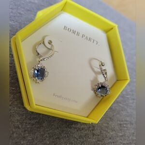 Bold Spirit Lab Created Ice Blue Sapphire Earrings